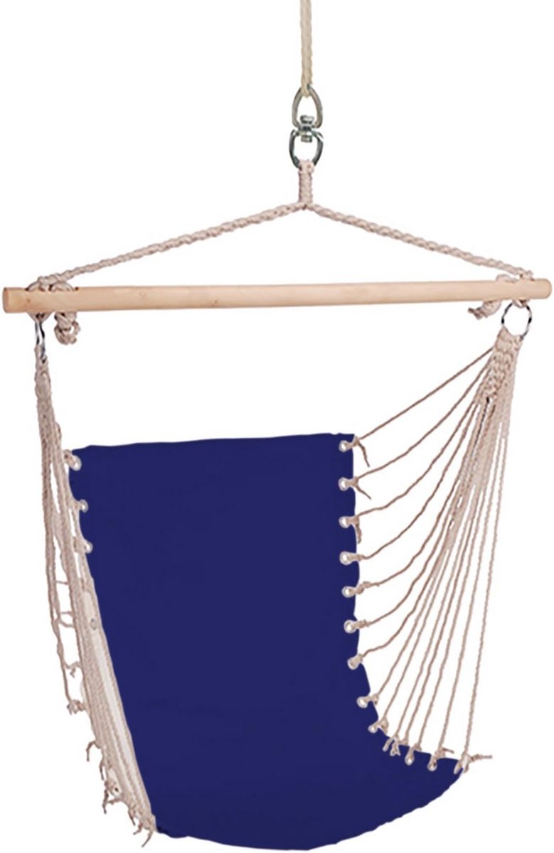 XXL Hangstoel Blauw 100x60 cm - Comfortabele Hangmat Stoel voor Binnen en Buiten
