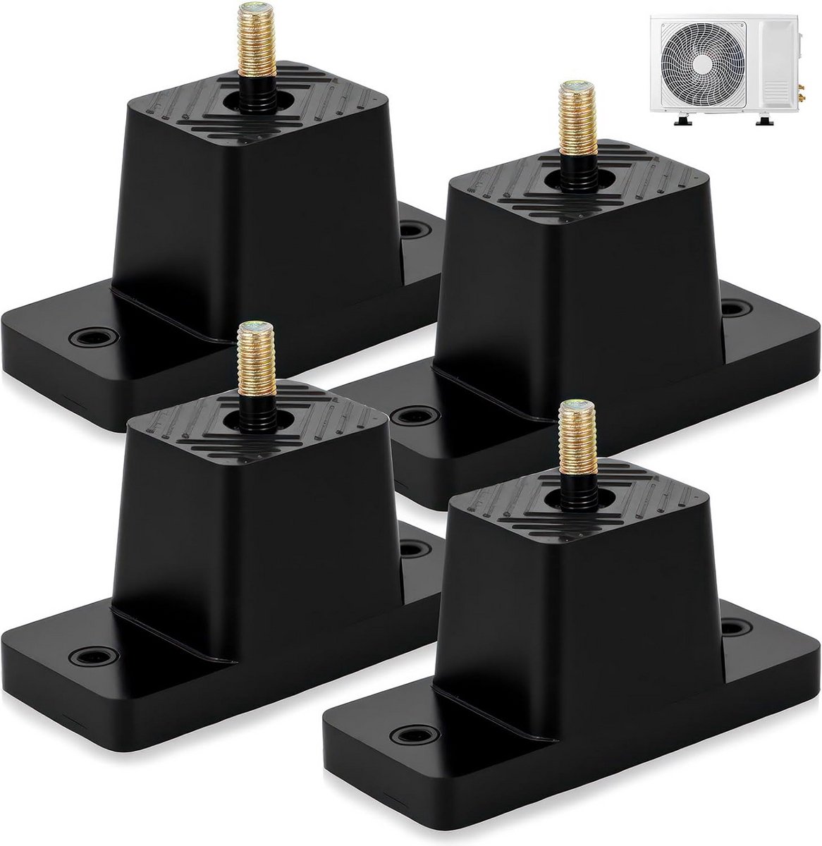 Set van 4 Rubber Trillingsdempers voor Airconditioners