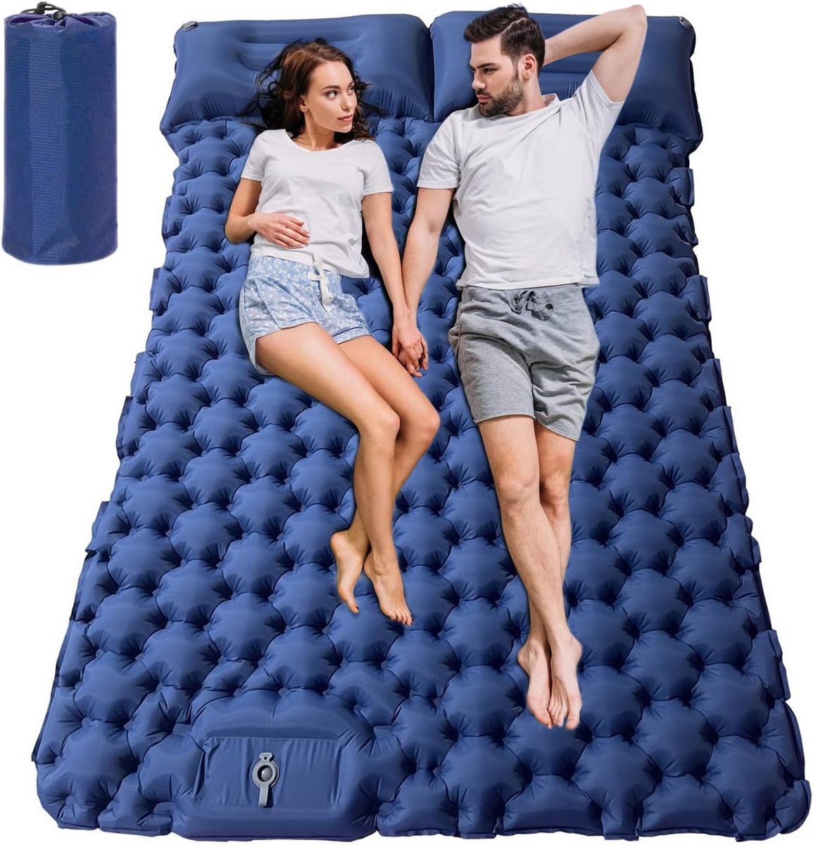 Comfortabele Zelfopblazende Slaapmat voor 2 Personen - Ultralicht & 9cm Dik voor Camping en Backpacken