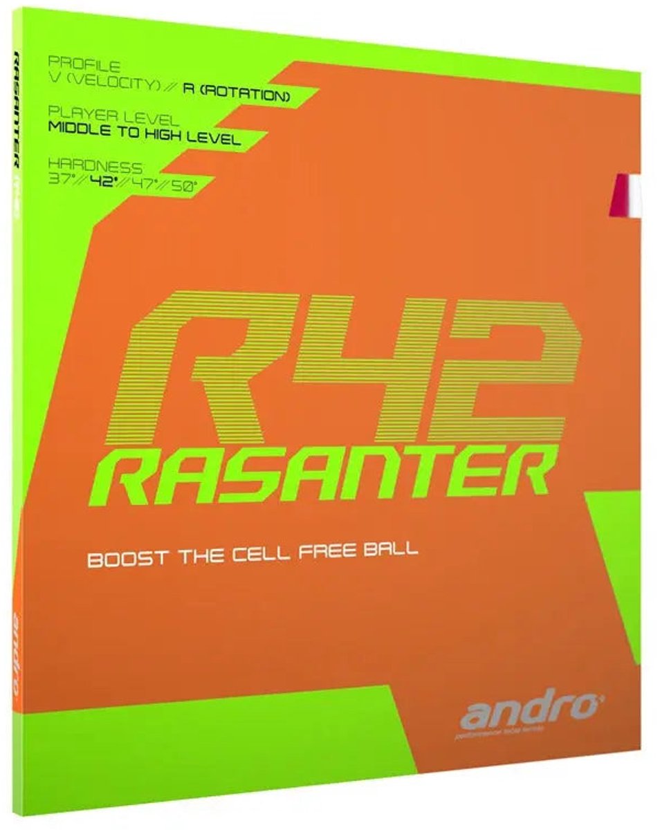 Andro - Rasanter R42 - Zwart - 2.0 - Tafeltennis Rubbers