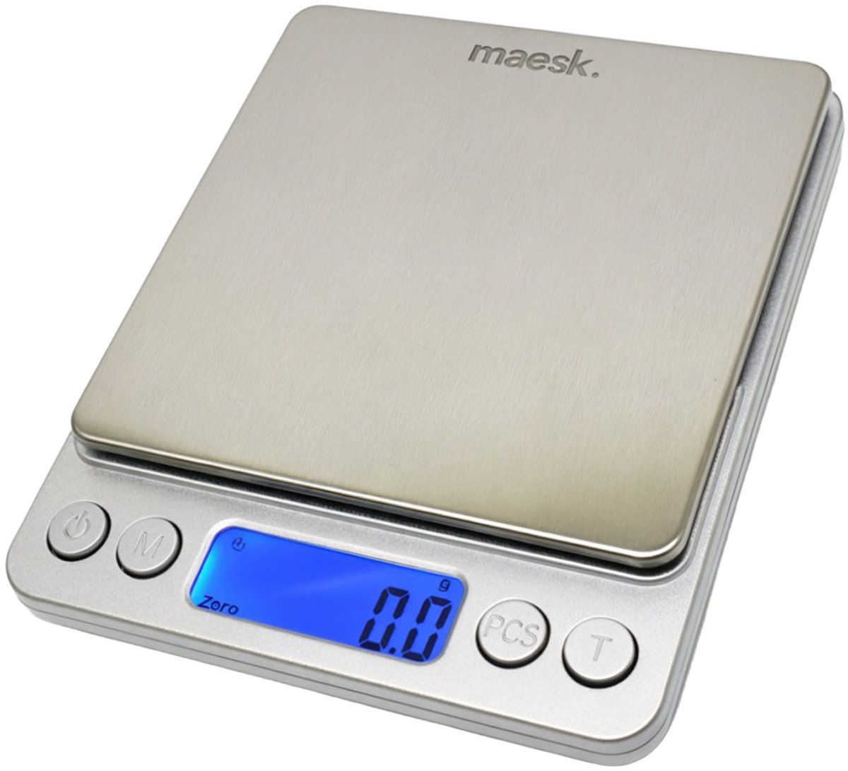 Digitale mini precisie keukenweegschaal RVS tot 3KG - Nauwkeurigheid van 0,1 gram - Weegschaal keuken - Wegen van Sieraden - pocket scale op batterij - Koffie weegschaal