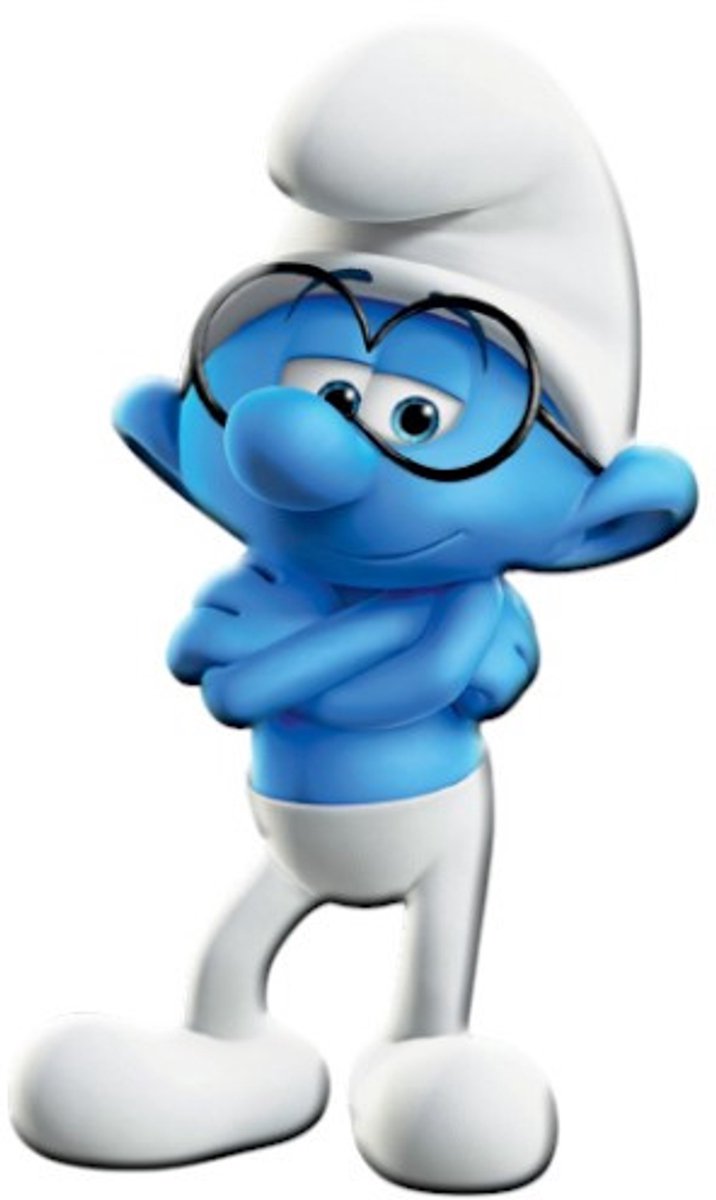 Brilsmurf harsmagneet / Koelkastmagneet Power Gift