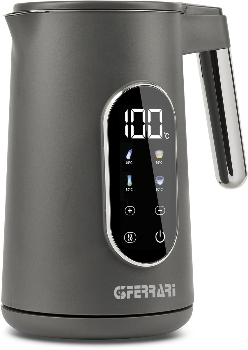 G3 Ferrari Tisaniere Tech 2 Waterkoker & Tisaniera – Elektrische Waterkoker 1,7L – Met Temperatuurregeling, Theeprogramma’s en Warmhoudfunctie – 2200W