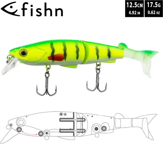 Hybride Swimbait Shads Kunstaas voor Snoek, Snoekbaars en Baars 12.5 cm — afbeelding 4