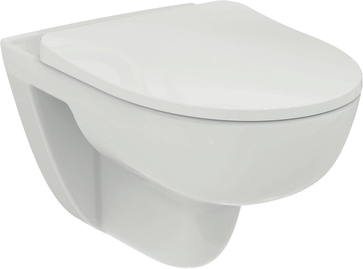 Wanddiepspoel-WC i.life A zonder spoor, RimLS+ spoeling en softclose bril
