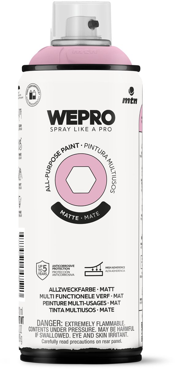 Spuitbus Roze Sakura Mat MTN WEPRO ALL-PURPOSE PAINT 400ML