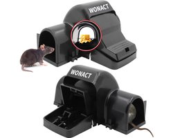 Wonact Rattenval tunnel - Rattenklem - Rattenvallen - Rattenval Voor Buiten - Rattenval Voor Binnen - 2 Stuks - 100% Pakkans - Zonder Rattengif of Rattenvergif