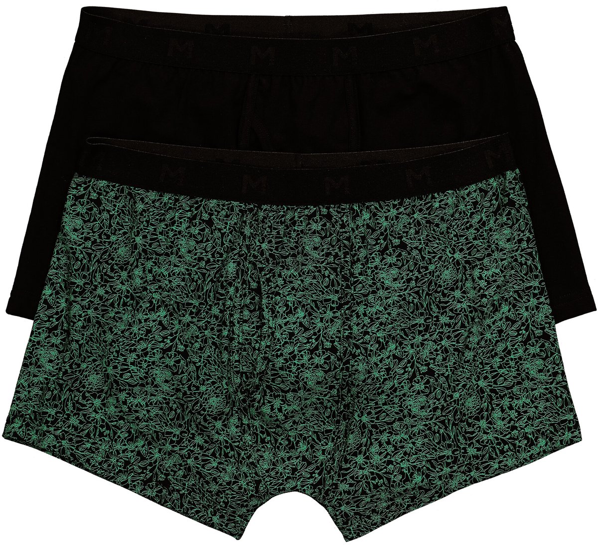 Men Plus - Heren - Hip-pants FLEXLASTIC® Buikfit 2-pack ondergoed - Groen - Maat 3XL