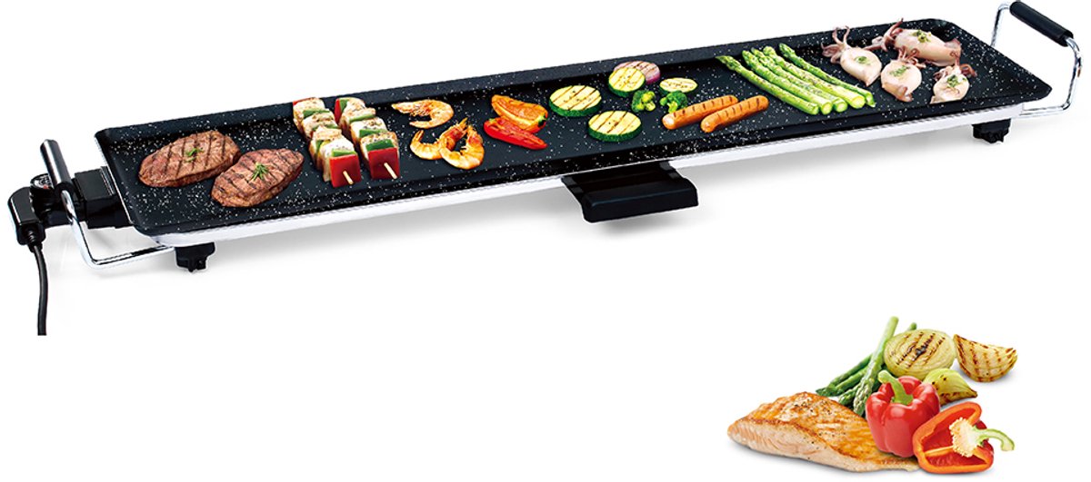 grillplaat XXL - Bakplaat - 2000W - 8 Personen - Grill apparaat - zwart