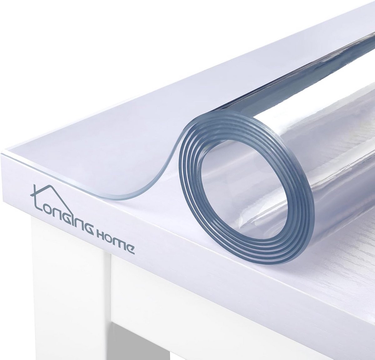 Tafelkleed Bescherming 2mm Dik – Glasheldere PVC Folie op Maat met Afgeschuinde Rand