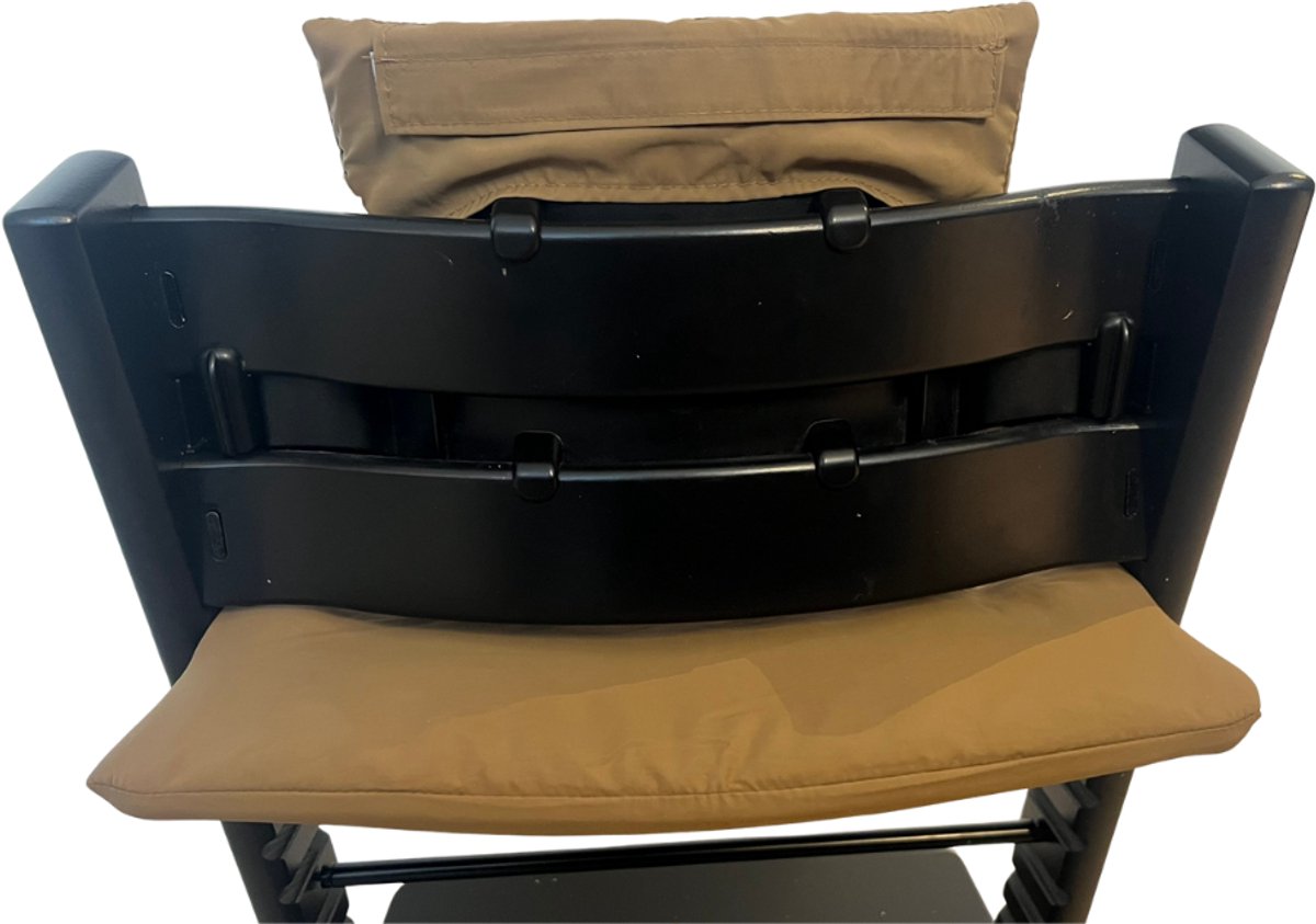 HHHK - Stokke Tripp Trapp Kussenset - Zitkussen en Rugkussen - Bruin met Beertje - Stoelverkleiner - Babyset Kussen -Kinderstoel – foto 5