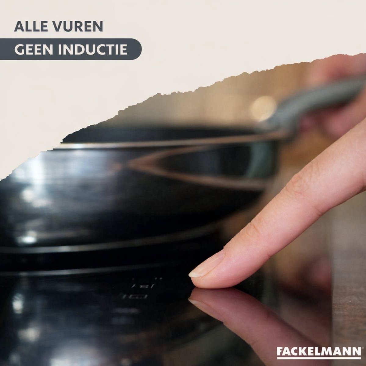 Set pan 20 cm roestvrij staal en 6 Fackelmann Geneva keukengerei