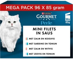 Gourmet Perle Duo Mini Filets in saus - Kattenvoer Natvoer - Visselectie - 96 x 85g