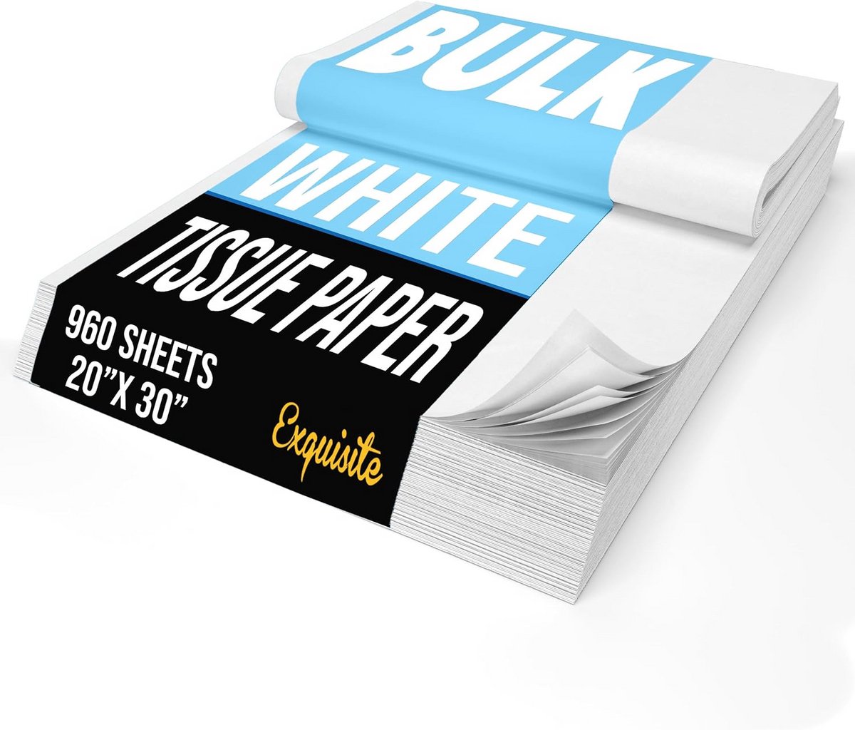 960 Vellen Wit Tissuepapier Bulk - 50x76 cm Inpakpapier Vellen voor Verhuizen en Cadeaus