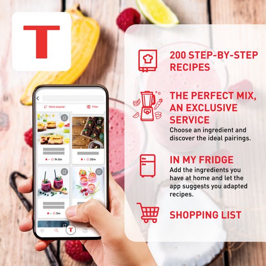 Tefal PerfectMix+ BL88A8 - High Speed Blender - 1.5L - Smoothie Maker - 3 Automatische Programma's - Tritan Kan - Pulse Functie - 1200W van Tefal — afbeelding 3