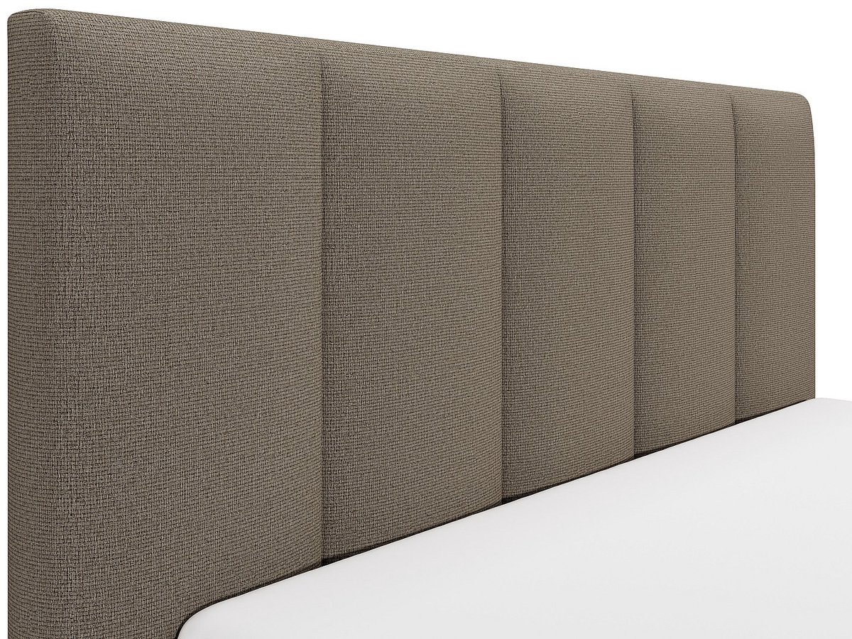 Vente-unique Bed met opbergruimte stof taupe 200 x 200 cm