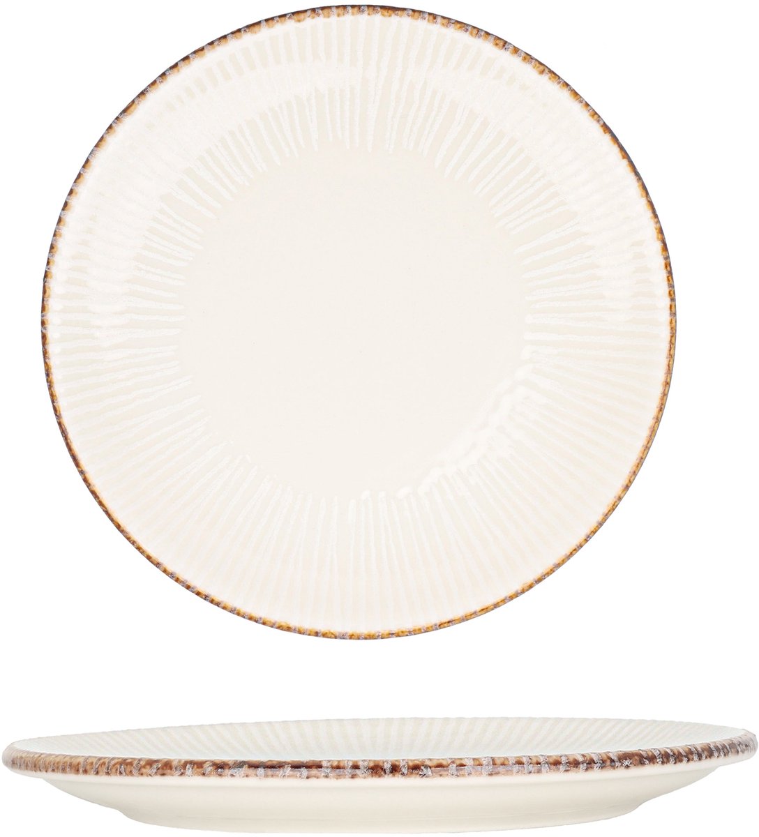By Bone Dessertbord - Grace - Porselein - 23 cm - set van 6
