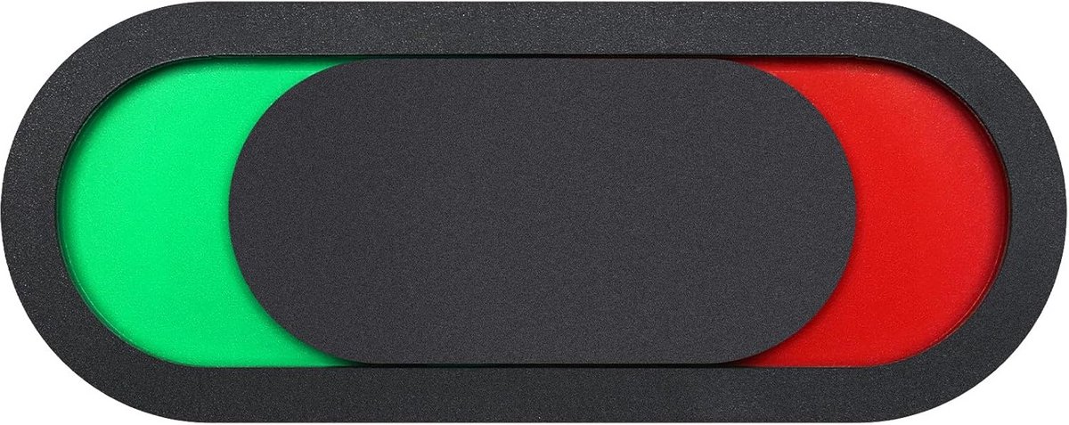 Rond vrij-bezet bordje – 9 x 1,6 inch – voor kantoor, toilet en badkamer – schuifindicator voor privacy zonder kloppen