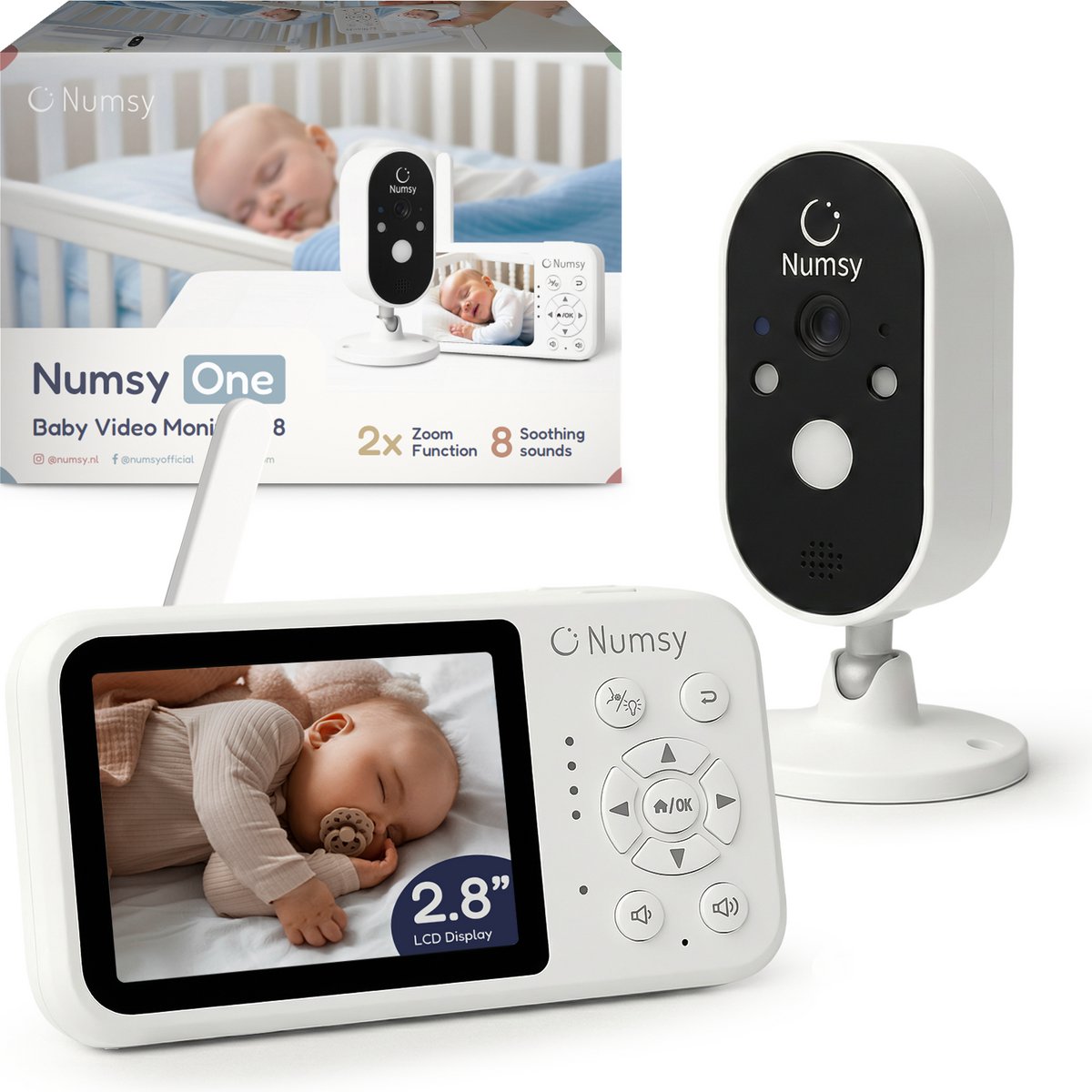 Afbeelding van Review Numsy Babyfoon met Camera - Nachtzicht - Voor- en