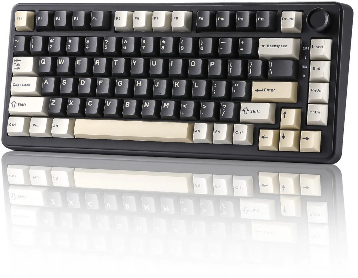 YUNZII B75 Wired - Mechanisch Gaming Toetsenbord - RGB Verlichting - 75% Layout - Hot-Swappable - Cherry Profile - PBT Keycaps - Gasket Mount - Bedraad - Zwart
