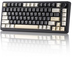 YUNZII B75 Wired - Mechanisch Gaming Toetsenbord - RGB Verlichting - 75% Layout - Hot-Swappable - Cherry Profile - PBT Keycaps - Gasket Mount - Bedraad - Zwart