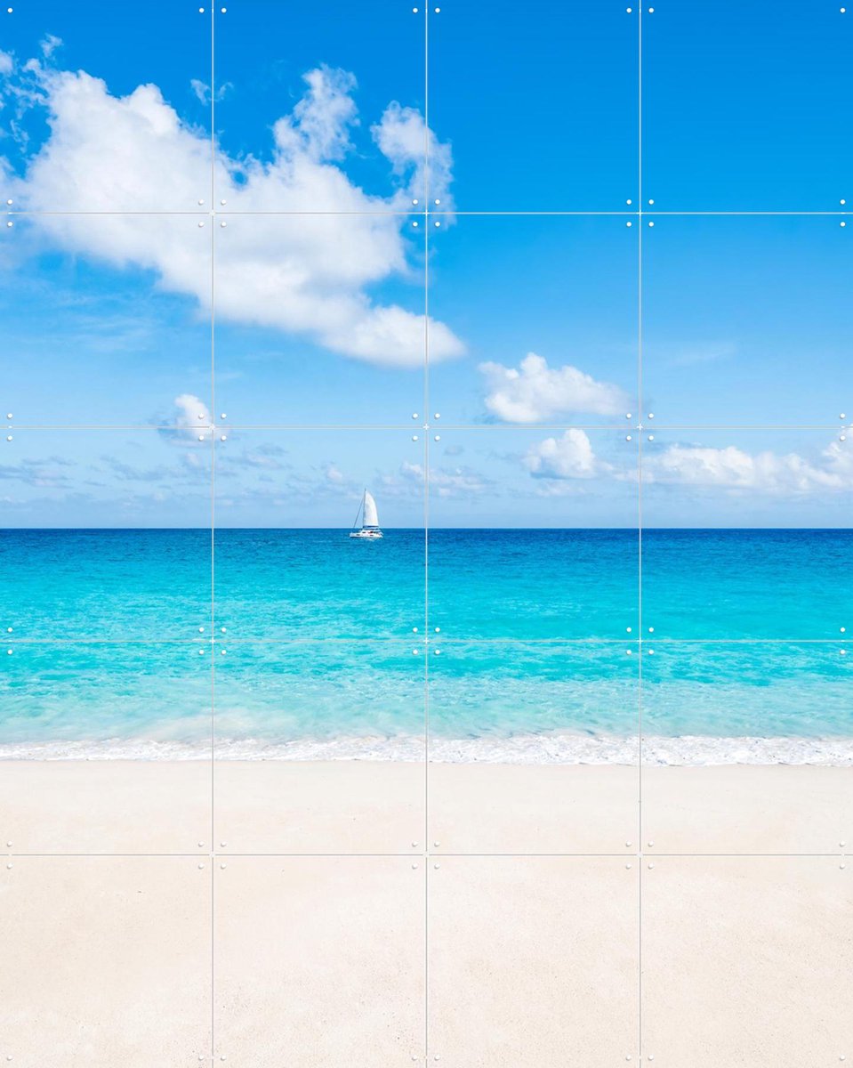 IXXI Anse Georgette - Seychelles, Jan Becke - 80 x 100 cm - Gratis ophangtool - Grote wanddecoratie en posters - Kleurrijk, Fotografie, Zomer