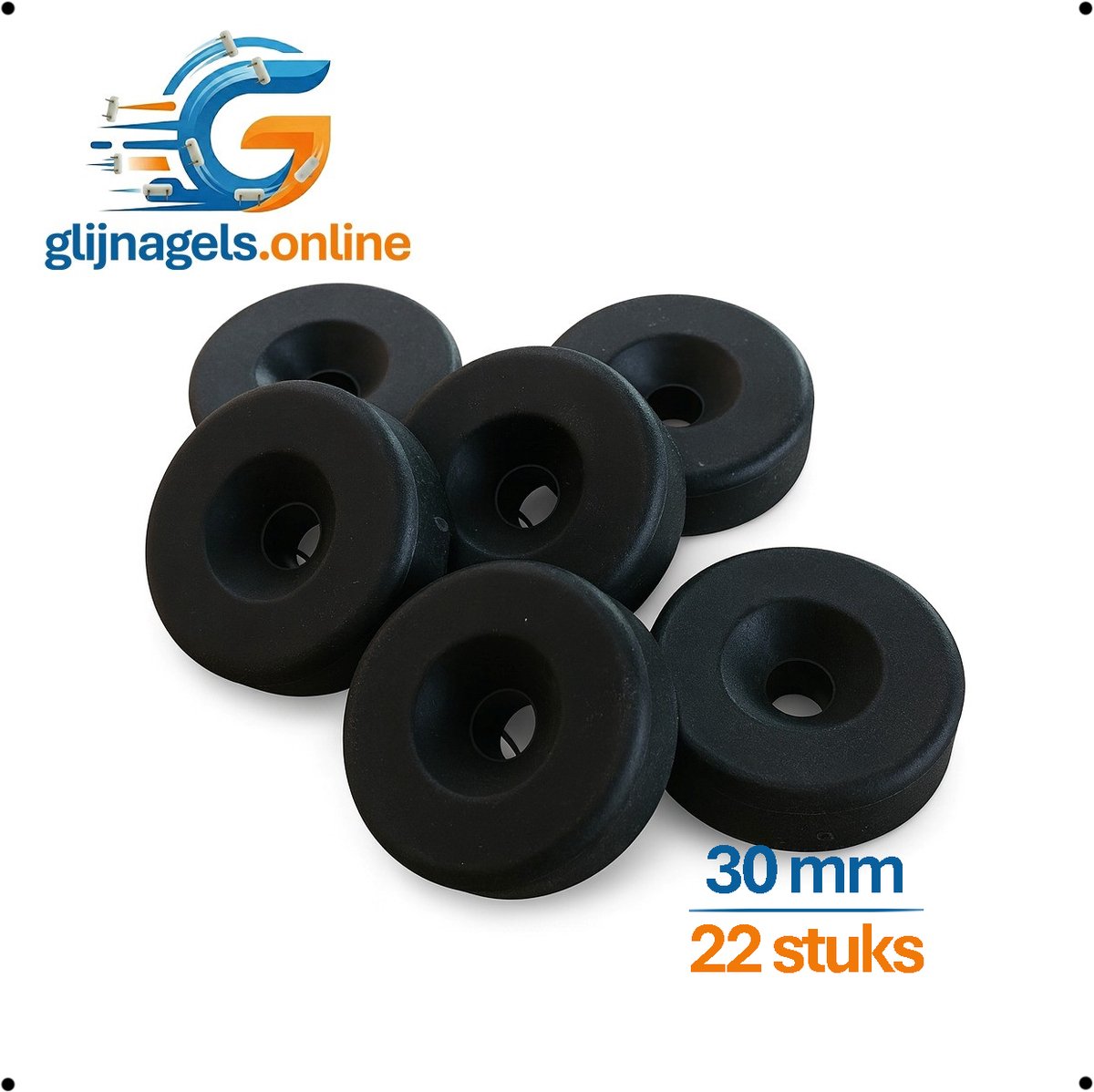 22 STUKS PREMIUM AANSCRHOEFVOET 30mm - Schroefbare meubelvoet - Montagevoet meubelpoot - Schroefbare poot - Voet om vast te schroeven - Schroefvoet - Poot voor meubels - Meubelvoet kast, bank, tafel, bed - Poot voor kast - Poot onder kast - Kastpoot