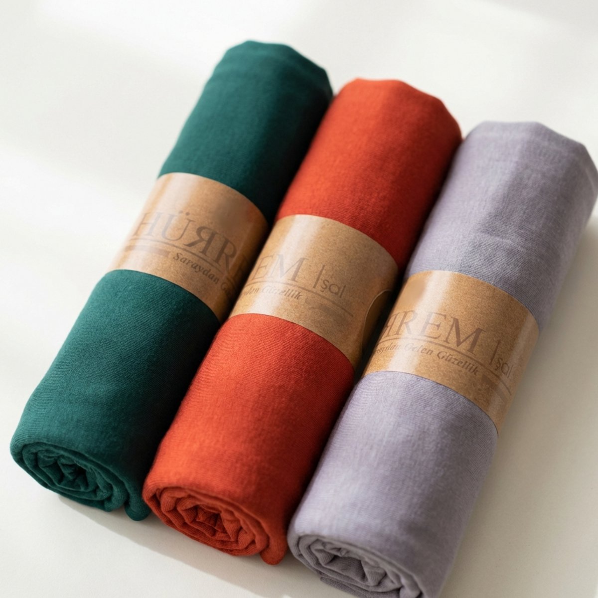 FIRASET Hurrem Collectie – 3-delige Jersey Sjaal Set - Hoofddoek - Hoofddeksel - Hijab | Gedurfd en Elegant