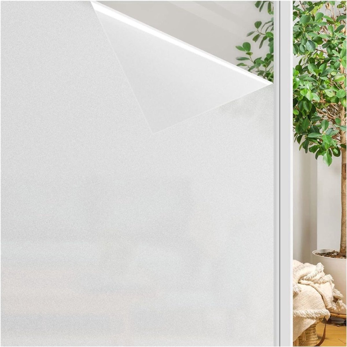 NBAP® Raamfolie Anti Inkijk - Zelfklevend - Badkamer - Wit