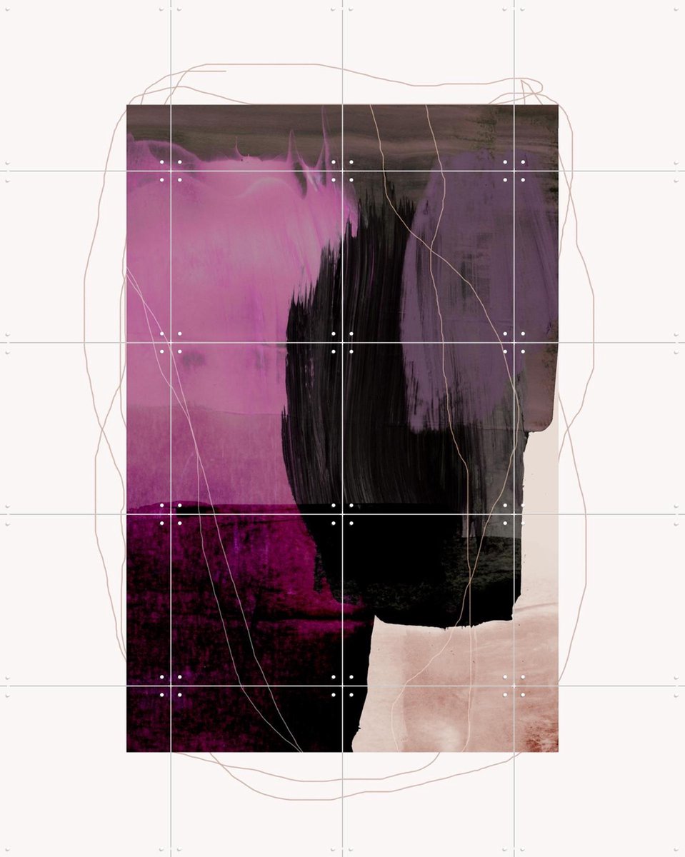 IXXI Abstract Brush Strokes 77, Mareike Böhmer - 80 x 100 cm - Gratis ophangtool - Grote wanddecoratie en posters - Kwaststreken, Abstract, Digitale