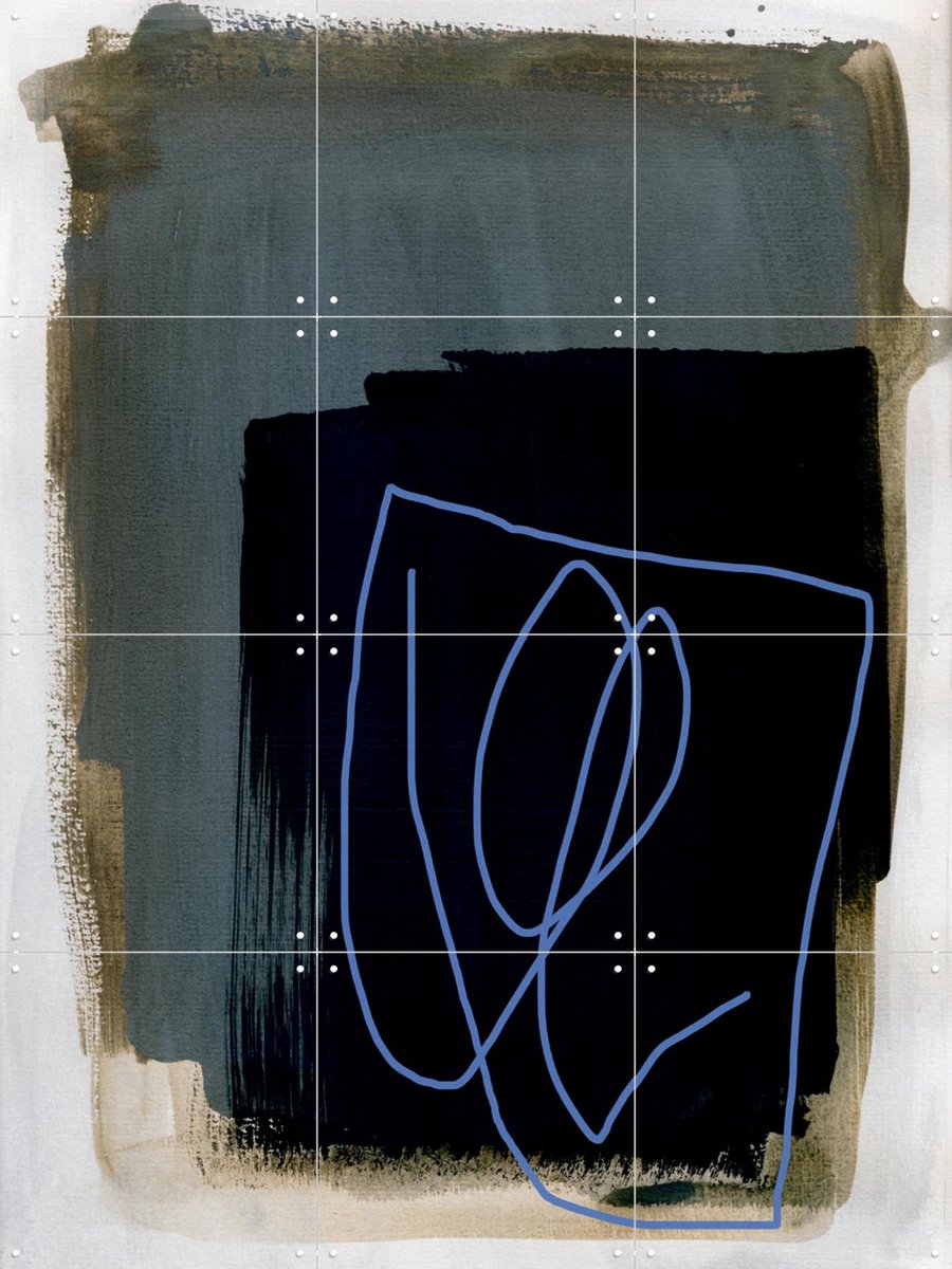 IXXI Abstract Brush Strokes 162, Mareike Böhmer - 60 x 80 cm - Gratis ophangtool - Grote wanddecoratie en posters - Line art, Grafisch Ontwerp