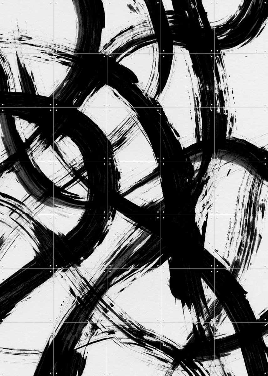 IXXI Abstract Brush Strokes 98X, Mareike Böhmer - 100 x 140 cm - Gratis ophangtool - Grote wanddecoratie en posters - Grafisch Ontwerp, Abstract