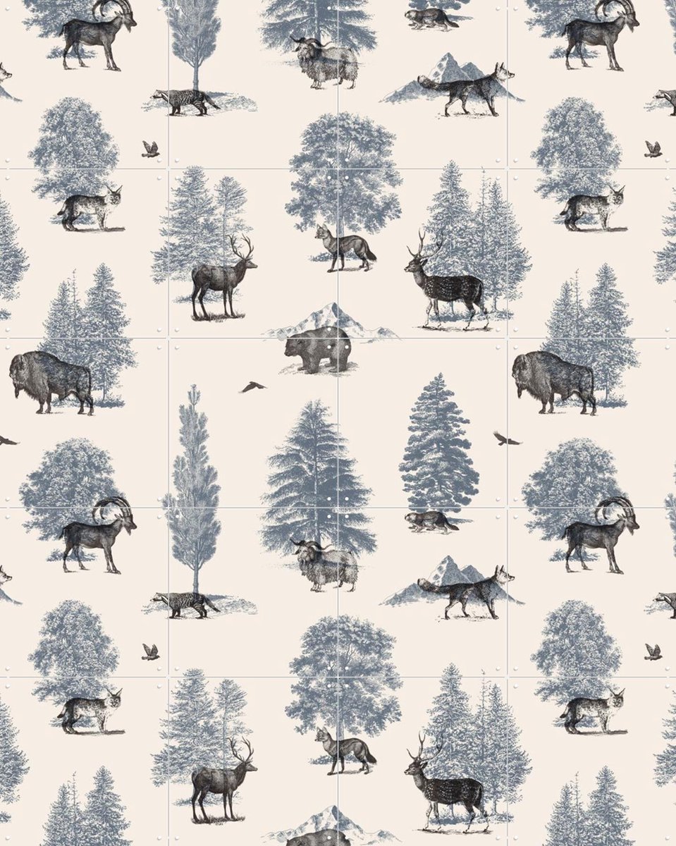 IXXI Where they belong Winter, Florent Bodart - 80 x 100 cm - Gratis ophangtool - Grote wanddecoratie en posters - Naturalisme, Illustraties, Vintage