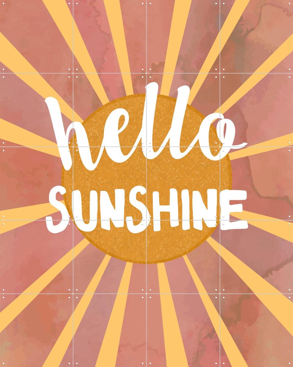 IXXI Hello Sunshine, EMELIEmaria & Various - 80 x 100 cm - Gratis ophangtool - Grote wanddecoratie en posters Kinderkamer, Kinderen
