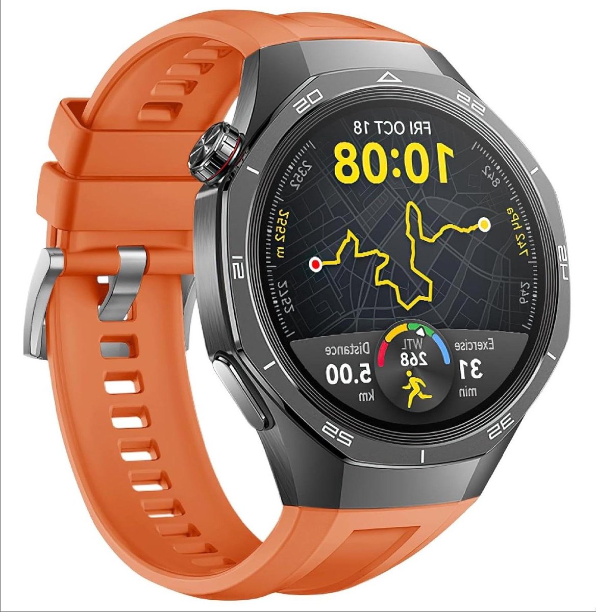 Allecto- Vervangende horlogeband - Zachte siliconen - Vervanging van het bandje - - Geschikt voor horloge - Zwart - Compatibel met smartwatch met 46 mm scherm, duurzaam en comfortabel [hoogwaardig] [flexibel]