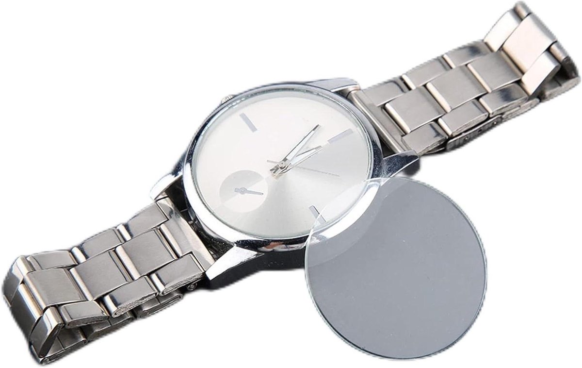 Allecto- Horloge Glas Lens Vervangende Onderdelen - Kristal - 37MM Ronde - Platte - Tools - 5PCS - Geschikt voor Horloges - Transparant - Horloge Accessoires