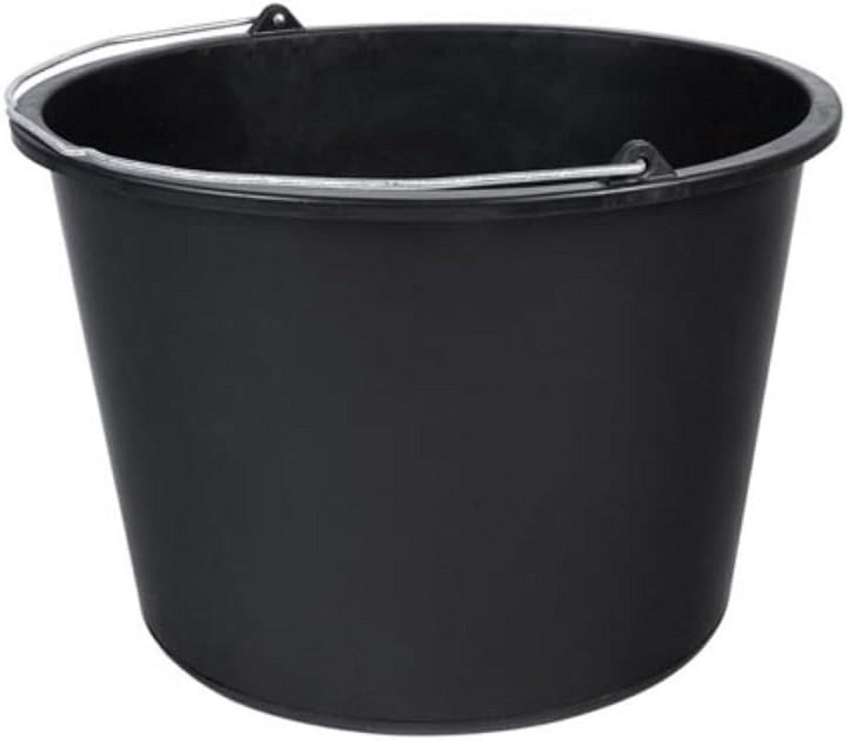 Ronde Bouwemmer van Kunststof - 20 Liter - Zwart