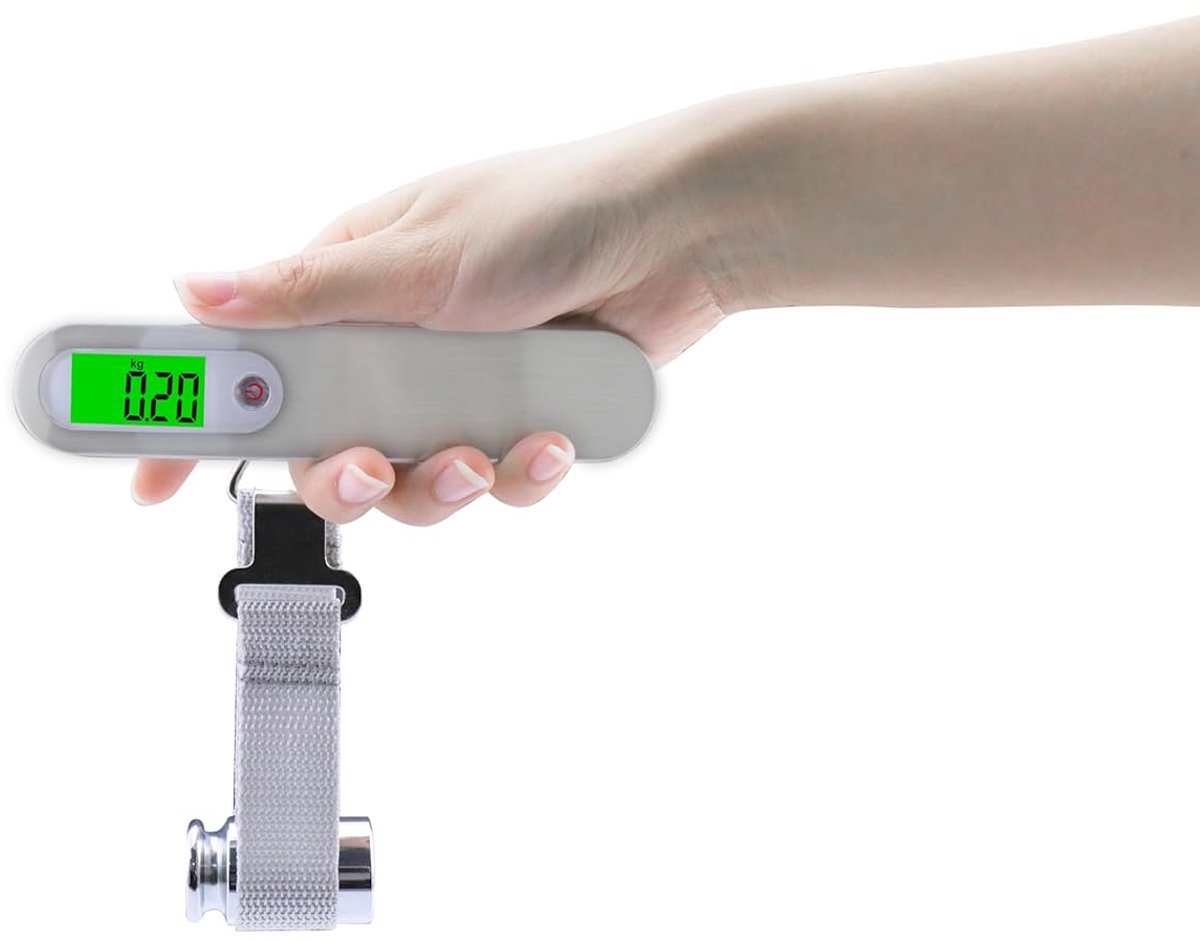 Draagbare Digitale Bagageweegschaal tot 50kg met LCD Display