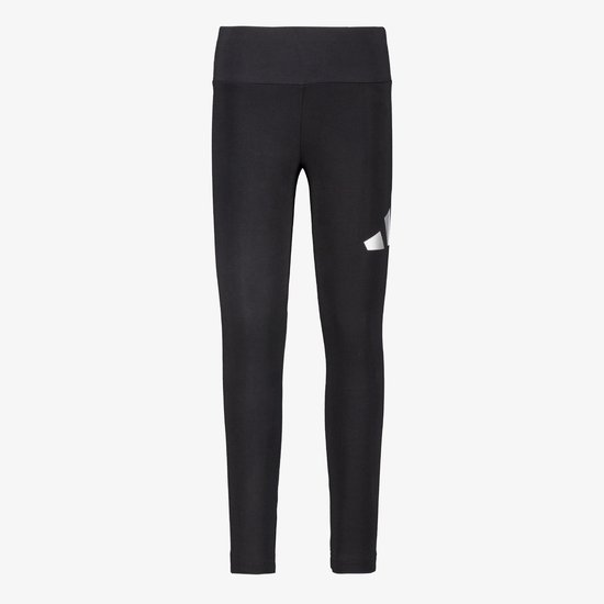 Adidas JG Glam meisjes sportlegging zwart zilver - Maat 140/146