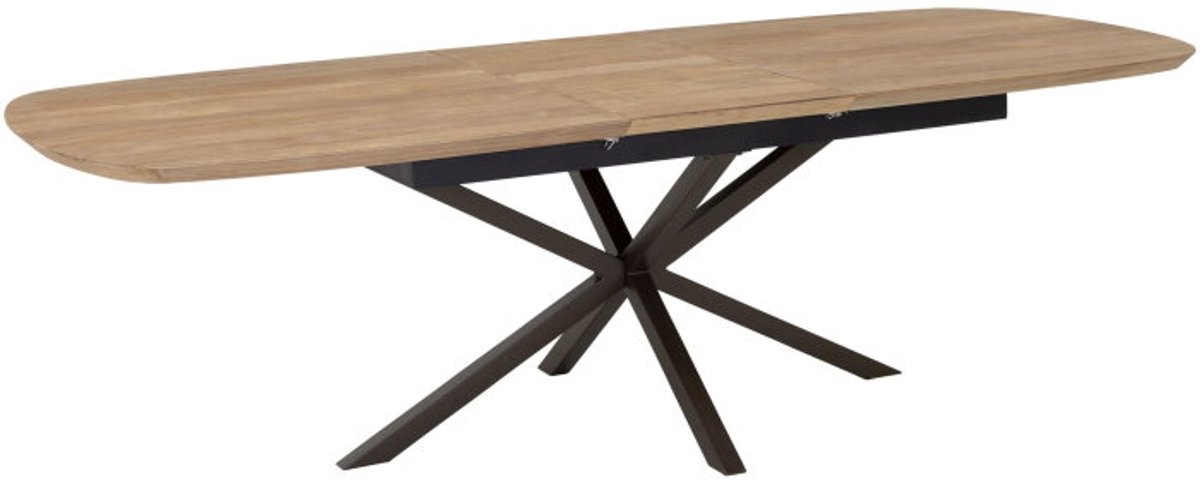 DTP home Utopia eettafel Deens ovaal teakhout uitschuifbaar - 76x210/260x105 cm