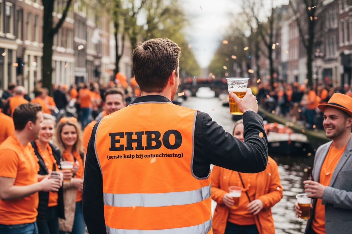 Oranje hesje EHBO (eerste hulp bij ontnuchtering) - maat XL - oranje - koningsdag - festival - carnaval