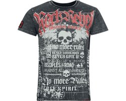 Rock Rebel by EMP grijs T-shirt met acid wash - Heren - M