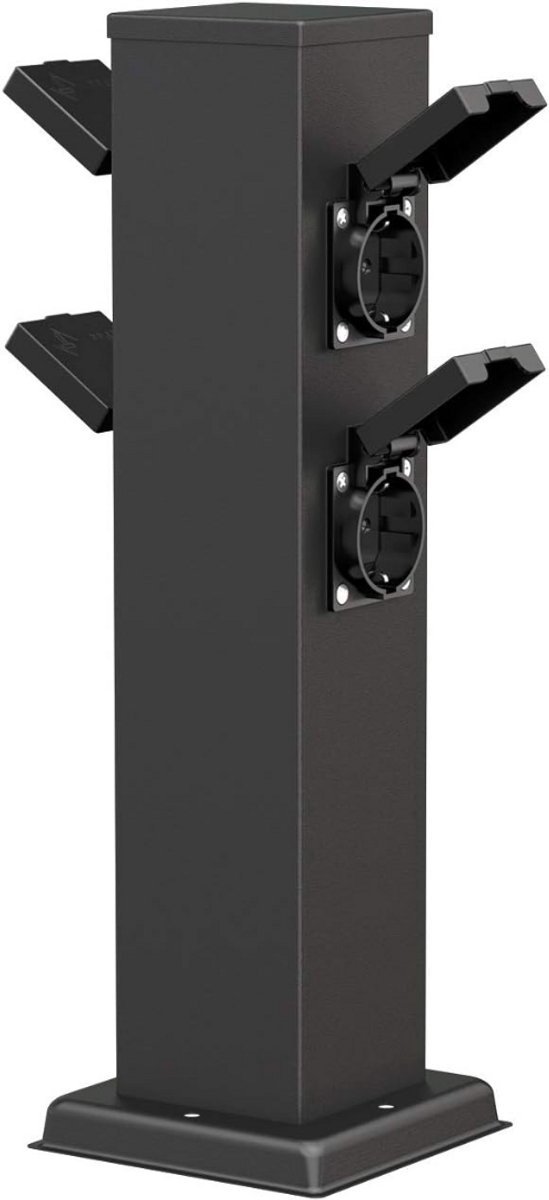 NBAP® Buitenstopcontact - Buitenstopcontacten Waterdicht - Tuincontactdoos - Zwart