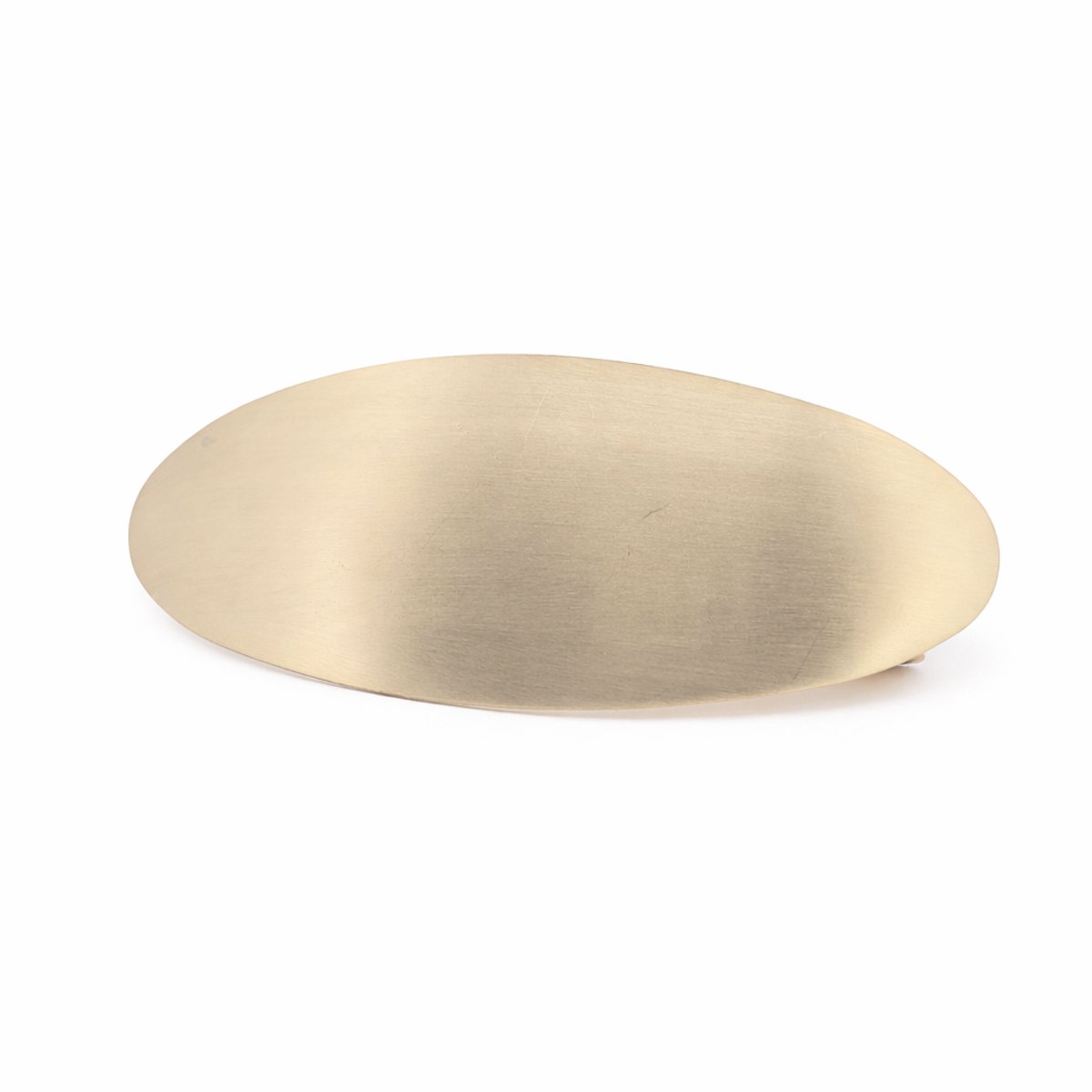 Goudkleurige matte metalen gebogen haarspeld met french barette clip 9x3 cm