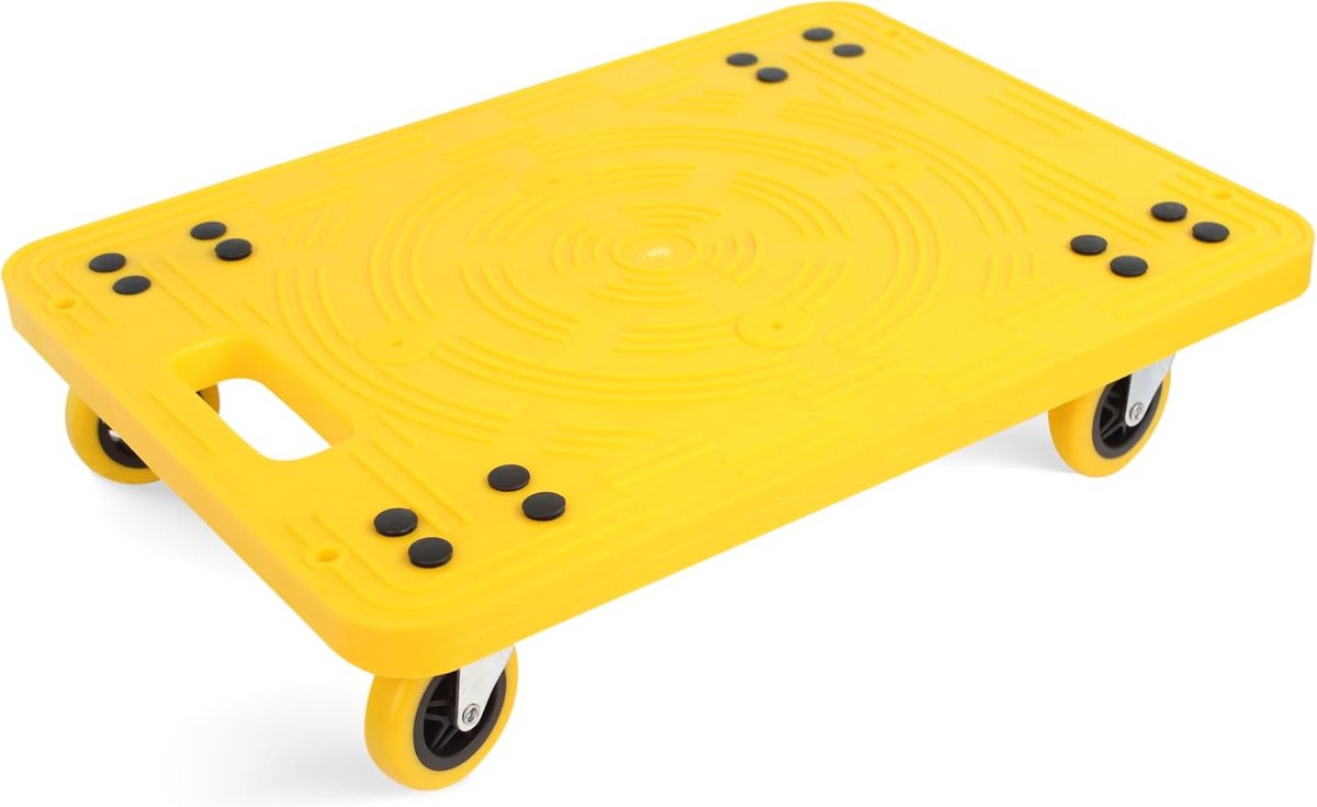 Stevige Verhuisdolly met Hoge Zichtbaarheid en 300 Lb Capaciteit - 4 Zwenkwielen