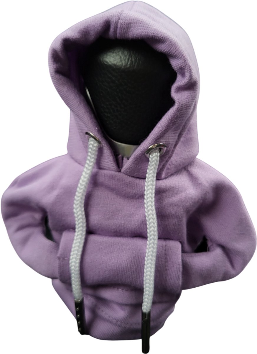 Mj Joys® - Versnellingspook Hoodie - Universele Pook Cover Met Capuchon - Hoodie Pook Hoes - Versnellingspook Beschermer - Autopook Cover - Pookknop - Paars
