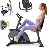 ZIPRO EASY - Ligfiets Hometrainer - Magnetische Fiets - 150kg Belasting - Vliegwiel 8kg - Met Rugleuning