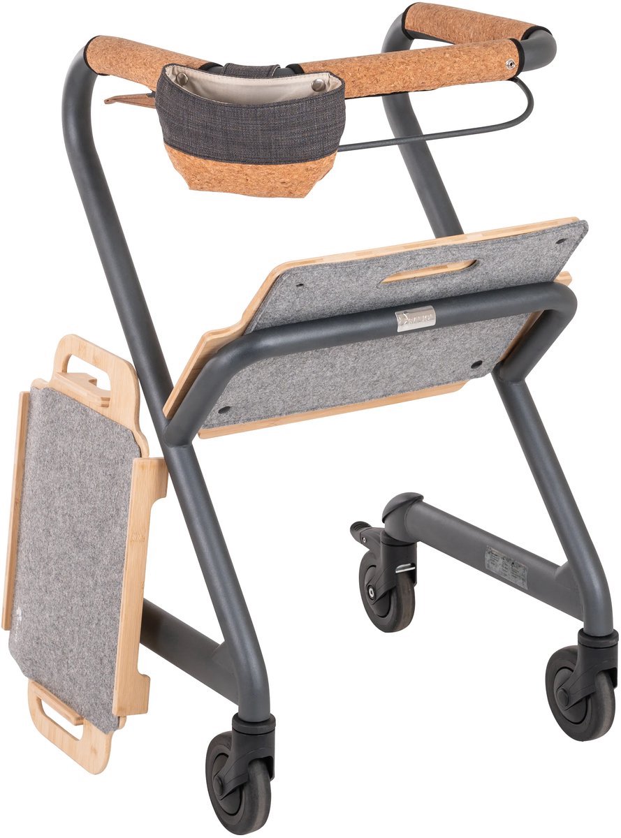 Saljol Indoor – Binnenhuis Rollator En Trippelstoel WR50 - Antraciet - Aanbevolen voor lichaamslengte: 145–165 cm