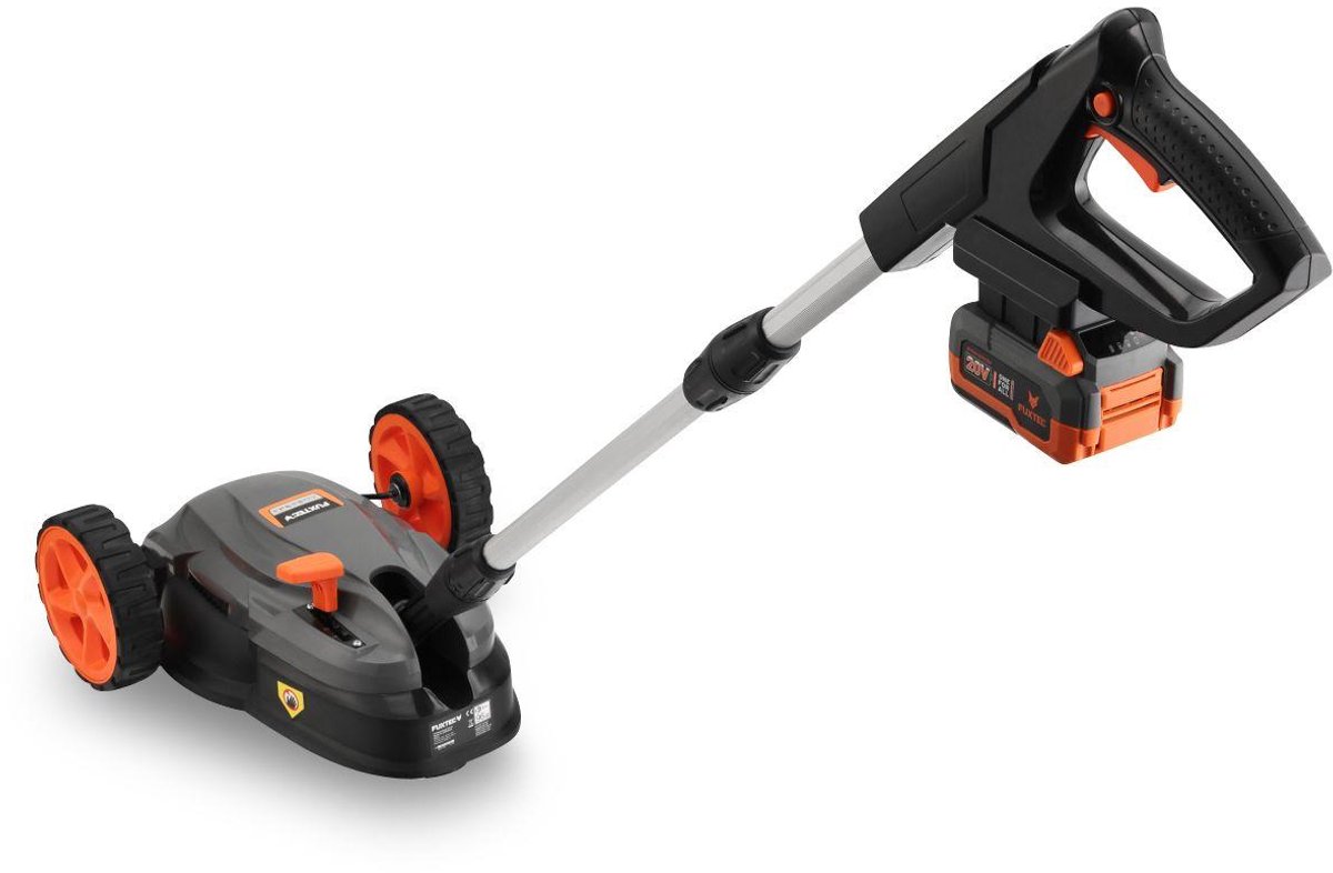 FUXTEC Snoerloze Einhand Gazonmaaier accu FX-E1RMEH20-SET – Compacte Grasmaaier – 20V Accu met Lader – 220 mm Maaibreedte – 300 W – 3-voudige Maaihoogteverstelling 30–50 mm – Flexibele Kogelkopbediening – foto 6