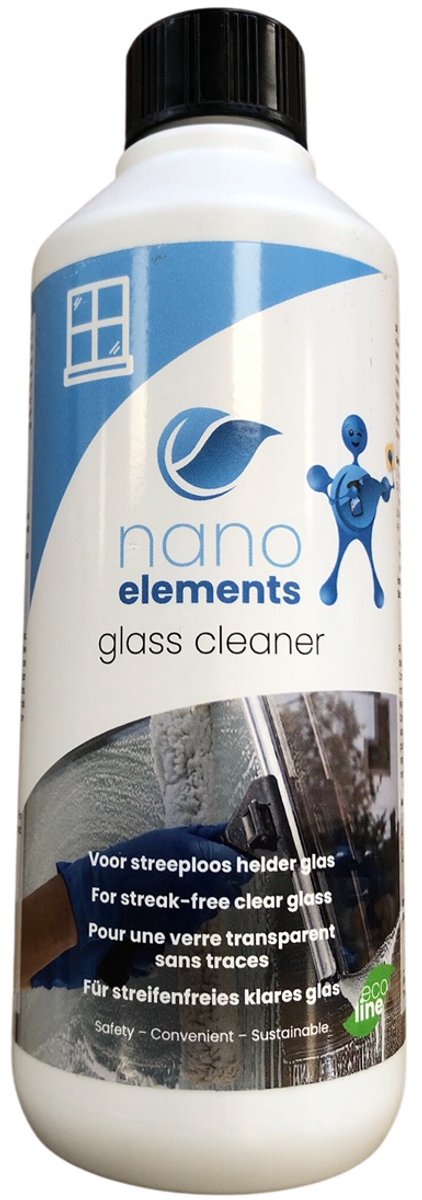Eco Glasreiniger - Nano Elements - 500ml - Milieuvriendelijke glasreiniger - Voor streeploos helder glas